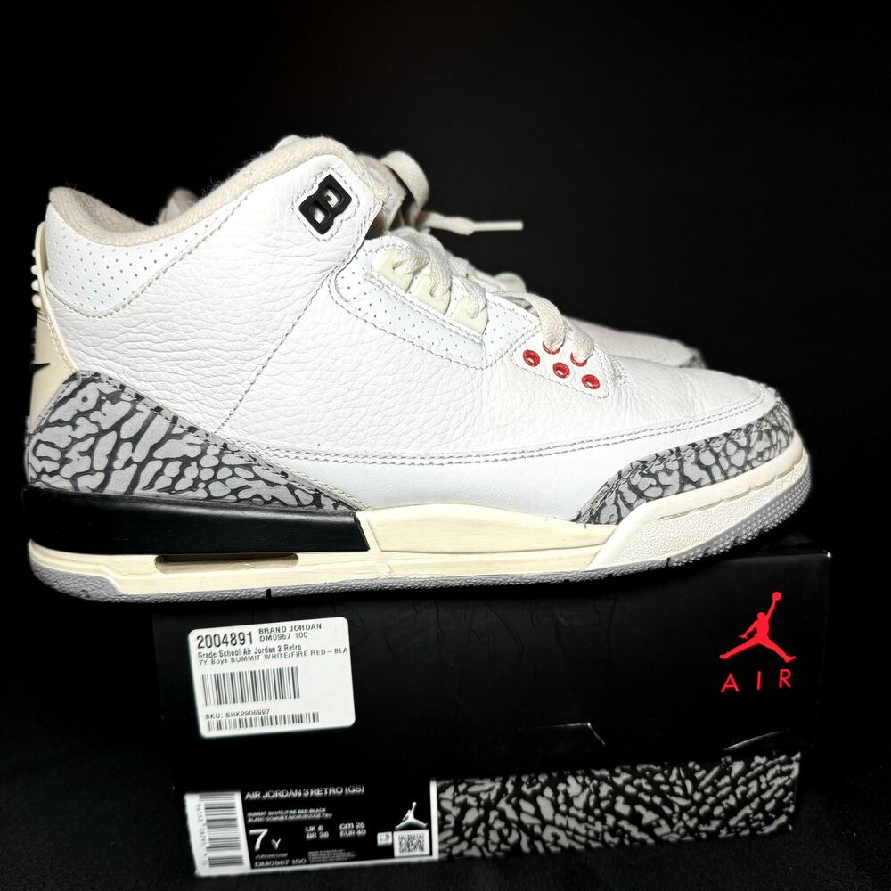 Jordan White and Gray Sneakers - Picture 8 of 9